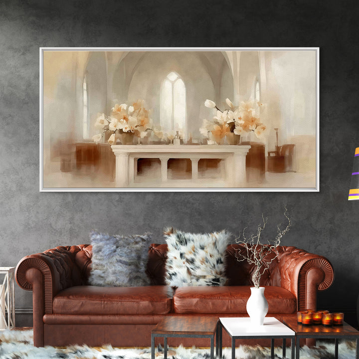 Sacred Glow, Framed Canvas Print, Christian Art Canvas, Christian Wall Art, Moody Christian Art, Christmas Canvas Wall Art, Christian Gift