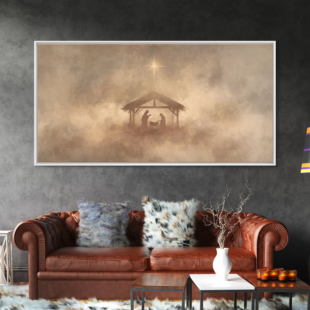 Star of Mercy – Framed Canvas Print – Christian Decor – Christmas Art – Christian Gifts – Christian Art – Jesus Art – Christian Canvas