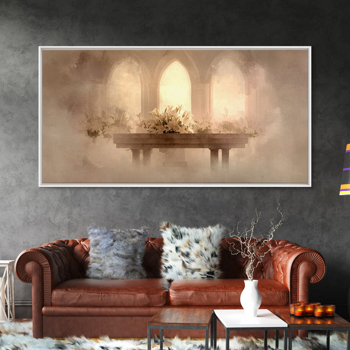 Holy Bloom | Framed Canvas Print | Christian Art Print | Christian Wall Art | Subtle Christian Paintings | Christian Decor | Christian Chri