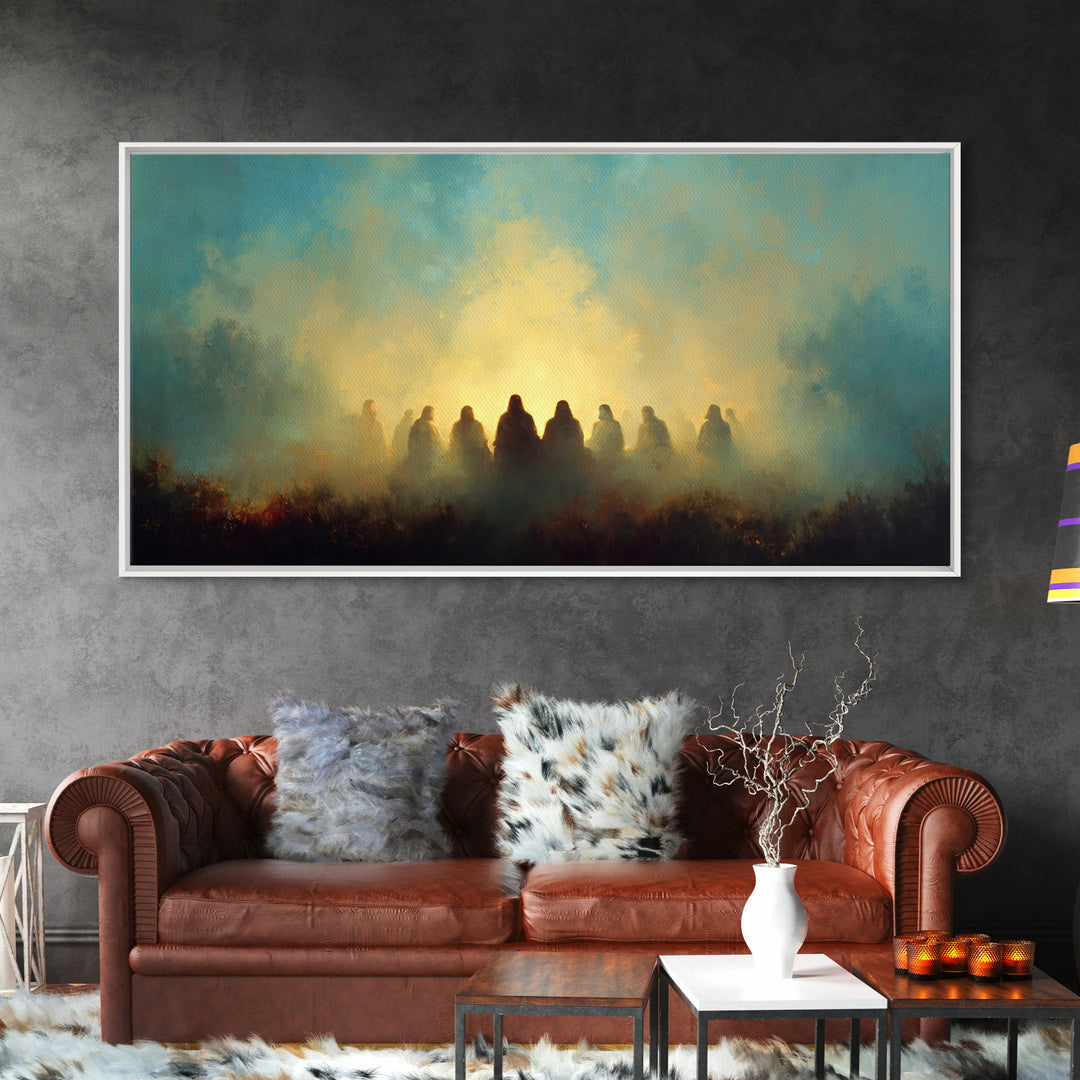 Heavenly Assembly – Framed Canvas Print – Christian Art – Jesus Painting – Christian Canvas – Christian Wall Art – Christian Gifts