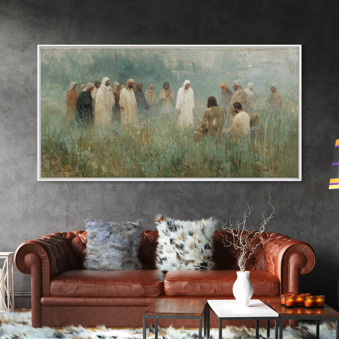 Field Of Peace – Framed Canvas Print – Christian Art Canvas – Christian Paintings – Jesus Art – Christian Wall Art – Christian Decor