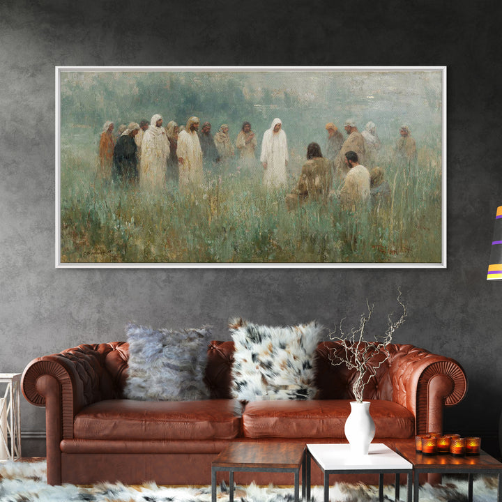 Field Of Peace – Framed Canvas Print – Christian Art Canvas – Christian Paintings – Jesus Art – Christian Wall Art – Christian Decor