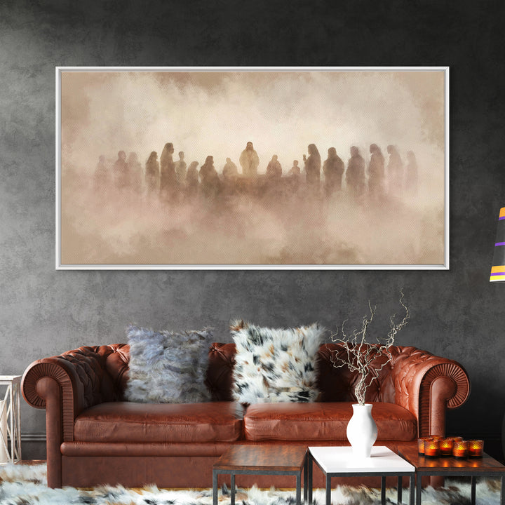 Sacred Gathering – Framed Canvas Print – Christian Wall Art – Jesus Art – Christian Art Canvas – Christian Gifts – Christian Painting