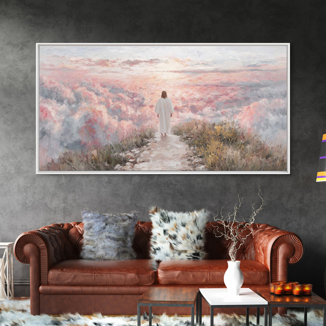Path Of Faith – Framed Canvas Print – Christian Wall Art – Christian Art – Jesus Painting – Christian Art Canvas – Christian Decor