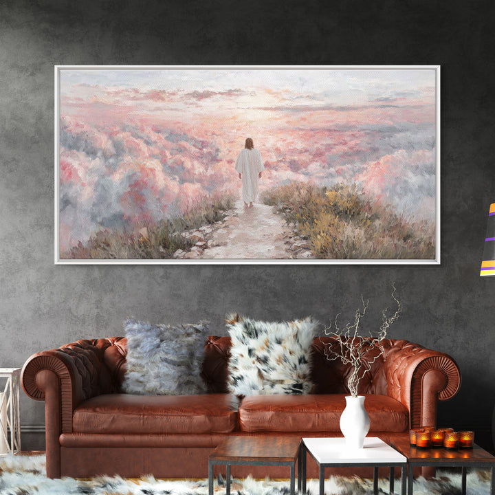 Path Of Faith – Framed Canvas Print – Christian Wall Art – Christian Art – Jesus Painting – Christian Art Canvas – Christian Decor