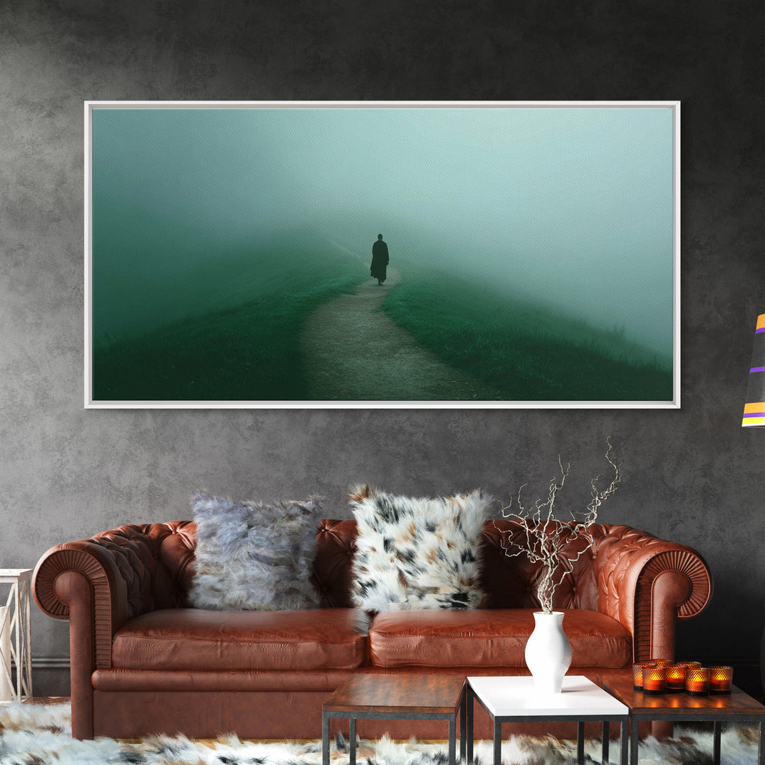 Solitary Light – Framed Canvas Print – Christian Art – Christian Decorations – Christian Canvas – Jesus Art – Christian Wall Art