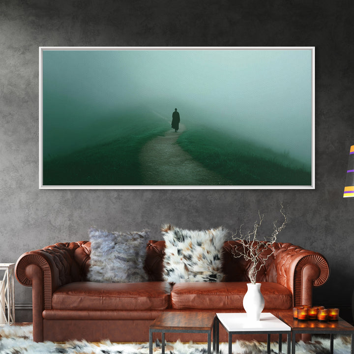 Solitary Light – Framed Canvas Print – Christian Art – Christian Decorations – Christian Canvas – Jesus Art – Christian Wall Art