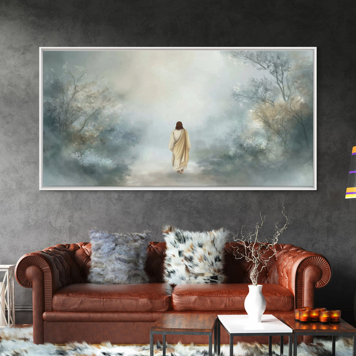 Path Of Grace - Framed Canvas Print - Christian Wall Art - Jesus Painting - Moody Christian Art - Christian Christmas Art - Christian Art C