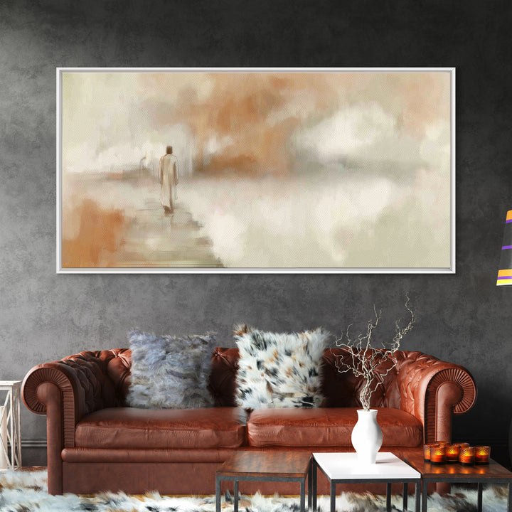Dawn Journey Hope – Framed Canvas Print – Christian Painting – Christian Wall Art – Jesus Canvas Art – Subtle Christian Art – Christian Gif