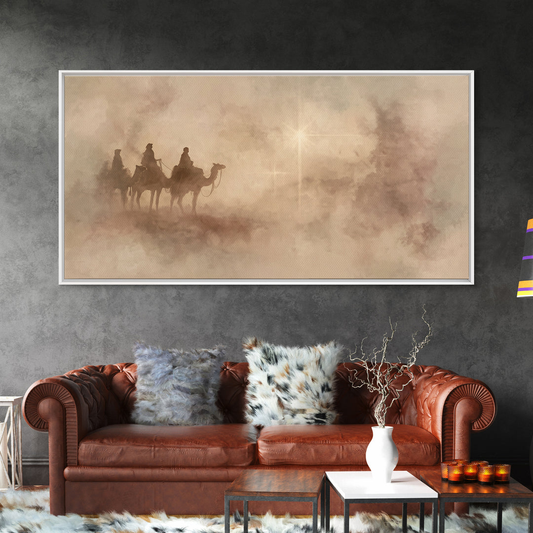 Star Of The Wanderers – Framed Canvas Print – Christian Christmas Art – Christian Art Canvas – Christmas Wall Art – Christian Painting – Fo