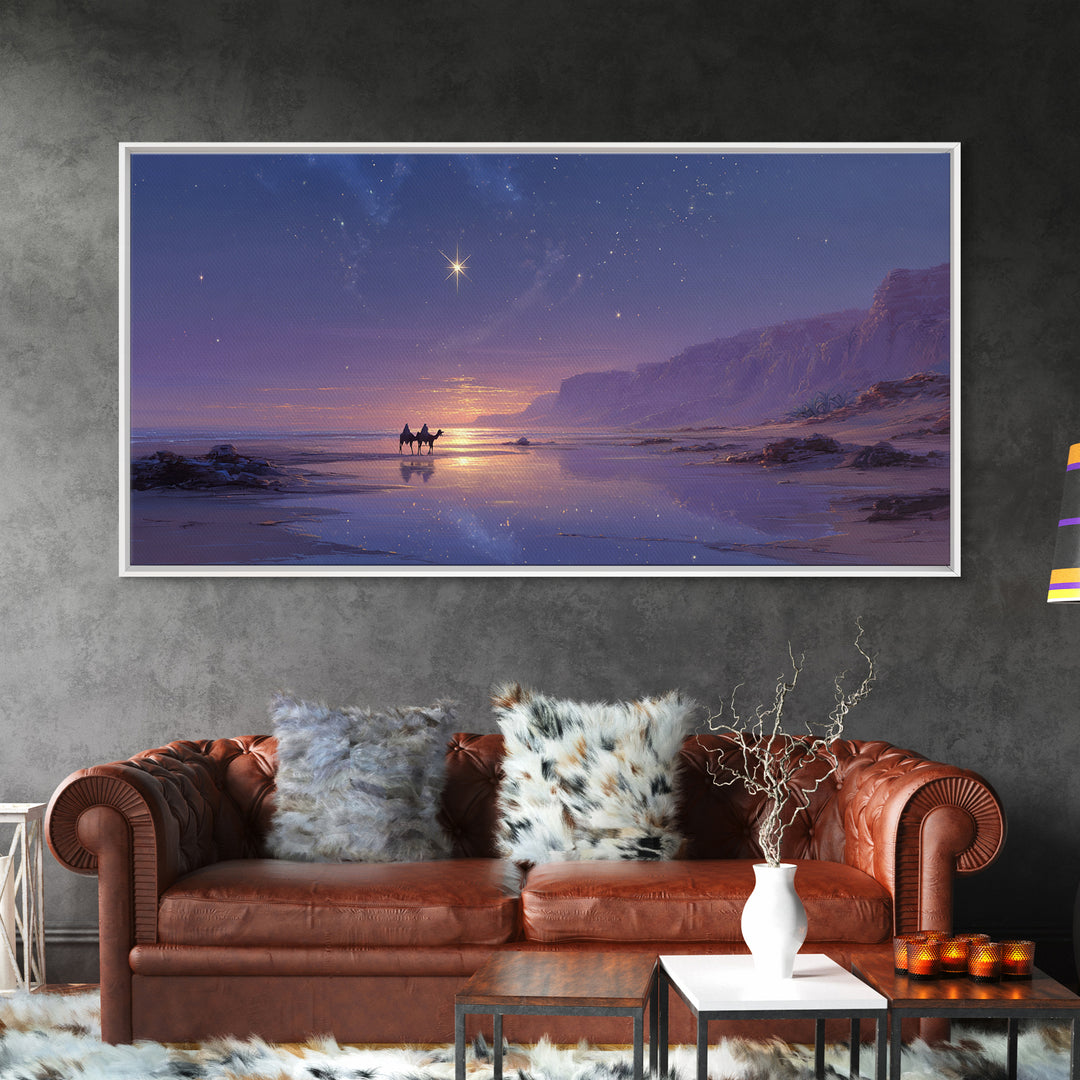 Star of the Wayfarers – Framed Canvas Print – Christian Wall Art – Christian Art Canvas – Christmas Art – Christian Painting – Christian Ch