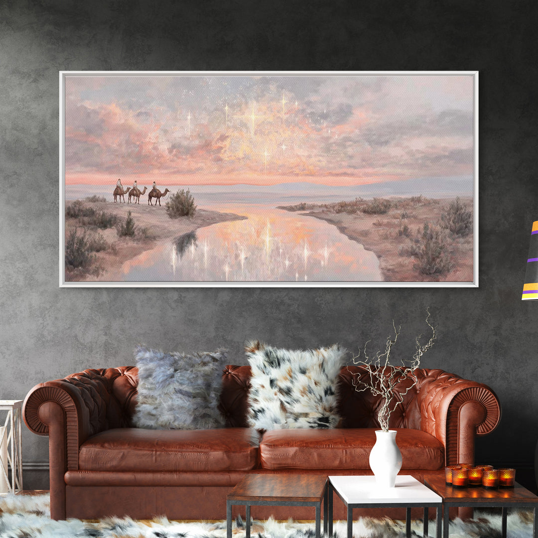 Gifts of the East | Framed Canvas Print | Christian Wall Art | Christmas Art | Christian Art Canvas | Vintage Christmas Art | Christian Chr