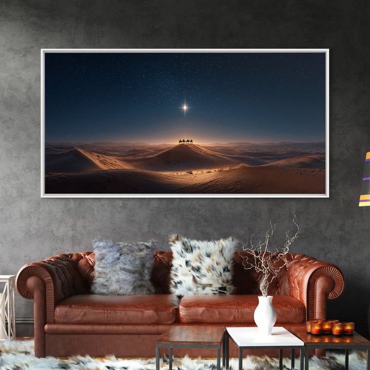 Radiance of Dawn, Framed Canvas Print, Christmas Art Prints, Christian Christmas Art, Christian Wall Art, Christian Art Painting, Modern Ch