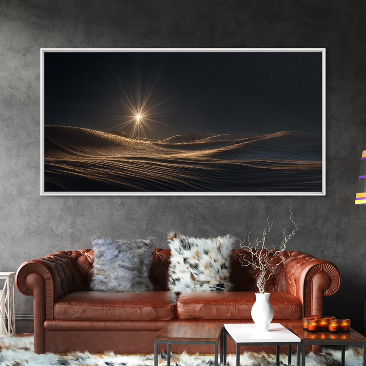 Sands of Bethlehem – Framed Canvas Print – Christian Art Canvas – Christmas Art – Christian Wall Art – Christian Painting – Modern Christma