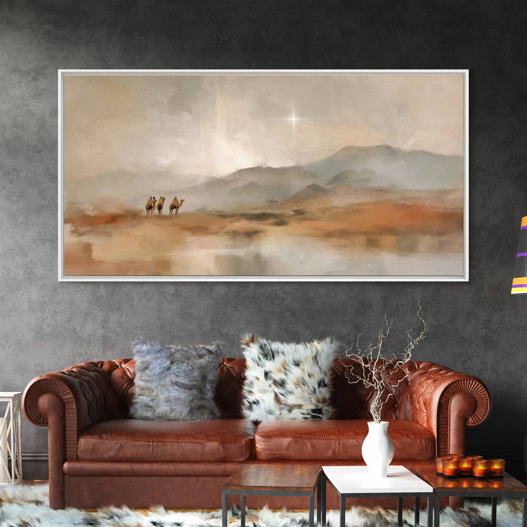 Star of Bethlehem – Framed Canvas Print – Christmas Art – Christian Art Canvas – Christian Wall Art – Christian Christmas Art – Jesus Paint