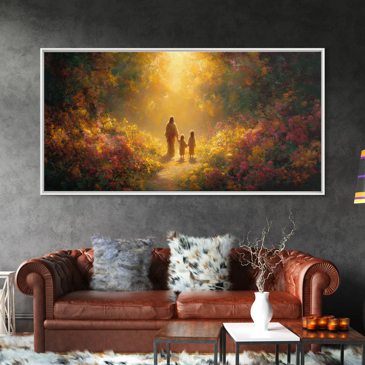 Garden of Glory, Framed Canvas Print, Christian Art, Jesus Painting, Christian Wall Art, Christian Art Canvas, Christian Gift Ideas