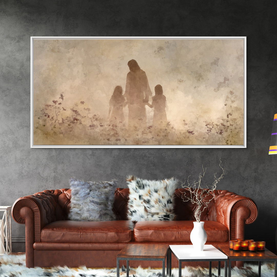 Children of Grace | Framed Canvas Print | Christian Art Canvas | Christian Wall Art | Jesus Painting | Christian Art | Christian Decor