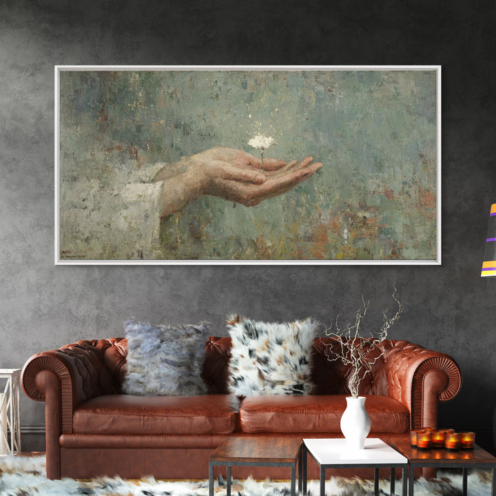 Bloom of Hope, Framed Canvas Print, Christian Art Canvas, Christian Painting, Christian Wall Art, Christian Art, Jesus Art Print