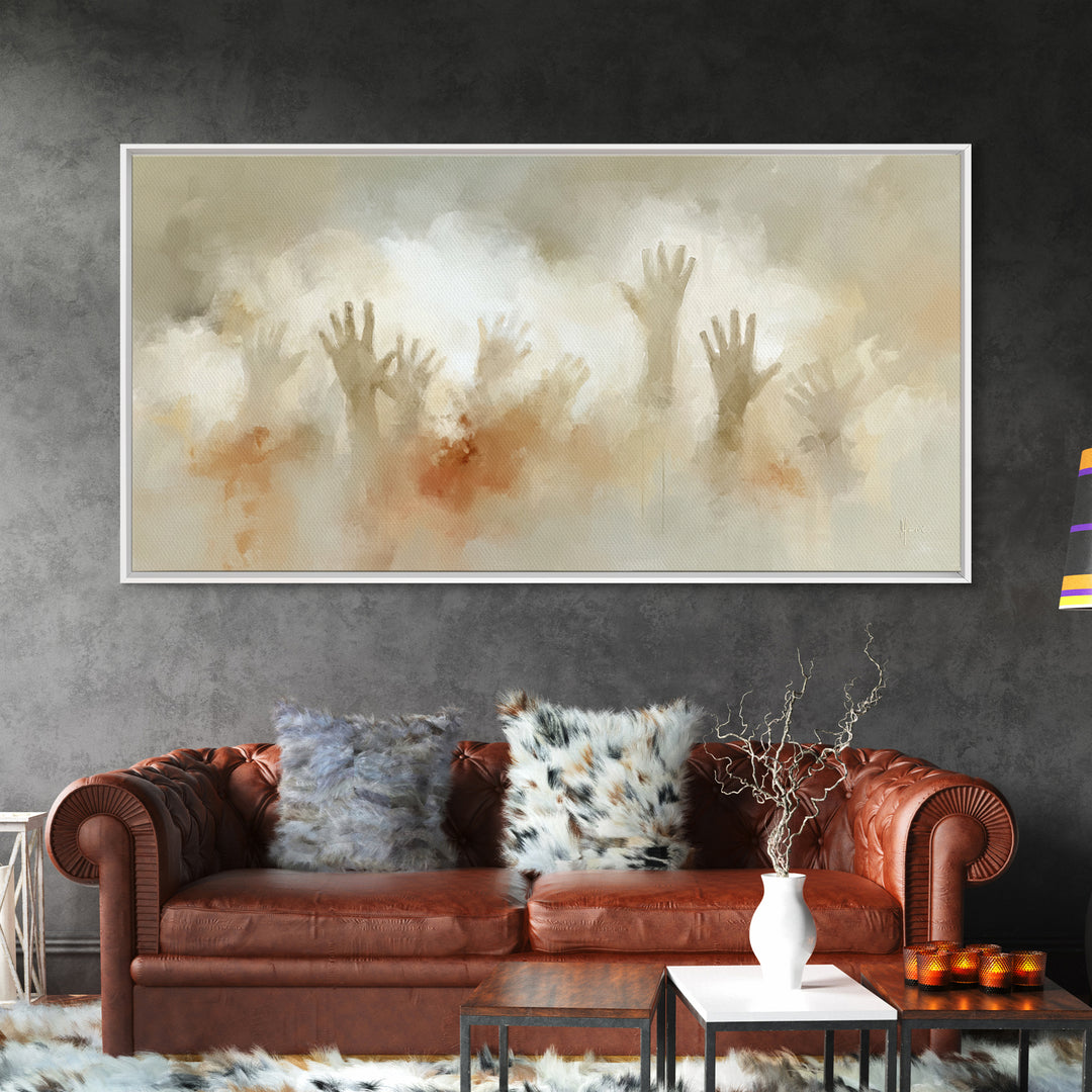 Rising Light – Framed Canvas Print – Christian Art Canvas – Christian Wall Art – Modern Christian Art – Christmas Wall Art