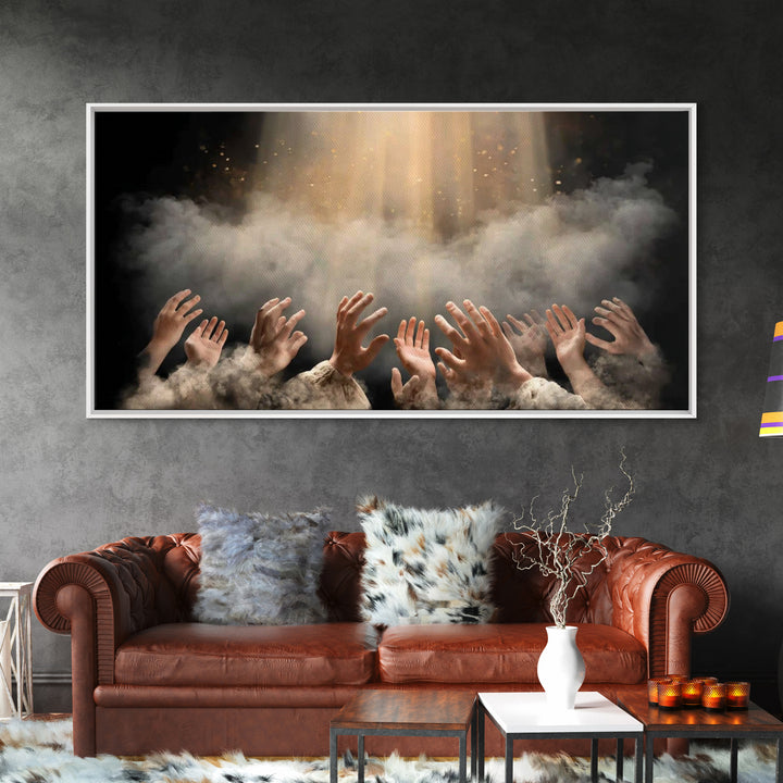 Divine Radiance – Framed Canvas Print – Christian Wall Art – Jesus Painting – Christian Art Canvas – Christian Christmas Decor