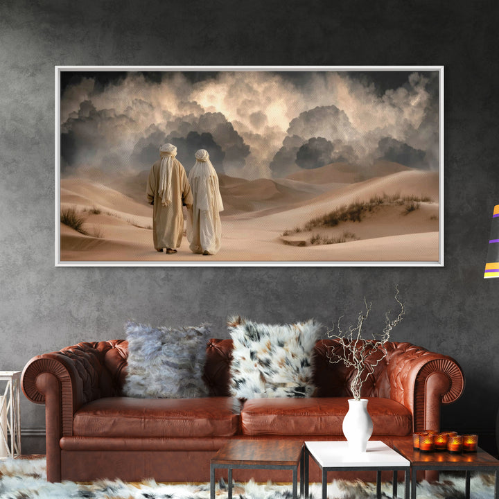 Desert Journey | Framed Canvas Print | Christian Wall Art | Christian Art Canvas | Moody Christian Art | Christian Painting | Christian Dec