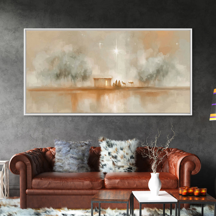 Shepherds Of Wonder | Framed Canvas Print | Christian Art Canvas | Christian Christmas Art | Christmas Wall Art | Christian Decor
