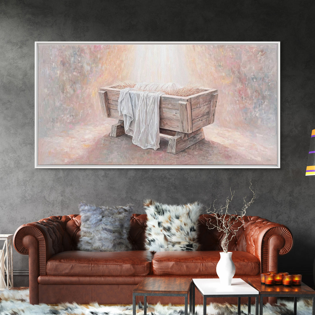 Night Of Glory – Framed Canvas Print – Christian Art Canvas – Christian Christmas Art – Christmas Wall Art – Christian Gift