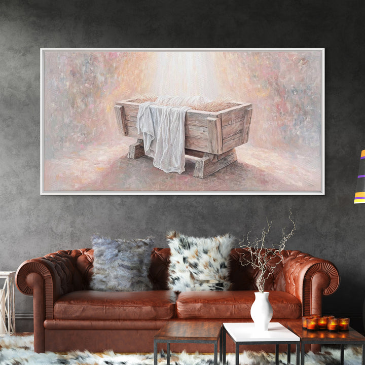 Night Of Glory – Framed Canvas Print – Christian Art Canvas – Christian Christmas Art – Christmas Wall Art – Christian Gift