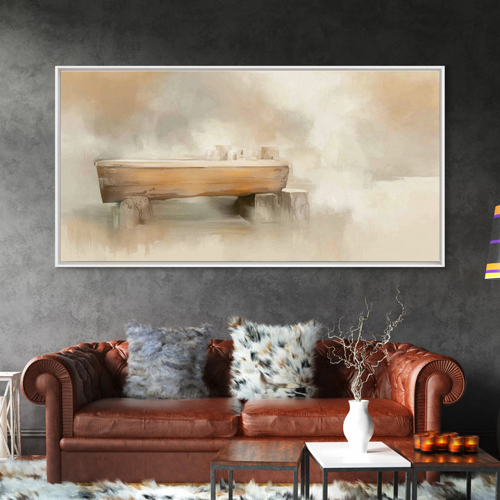 Quiet Stable Peace, Framed Canvas Print, Christian Art Canvas, Christian Wall Art, Christmas Art, Christian Decor
