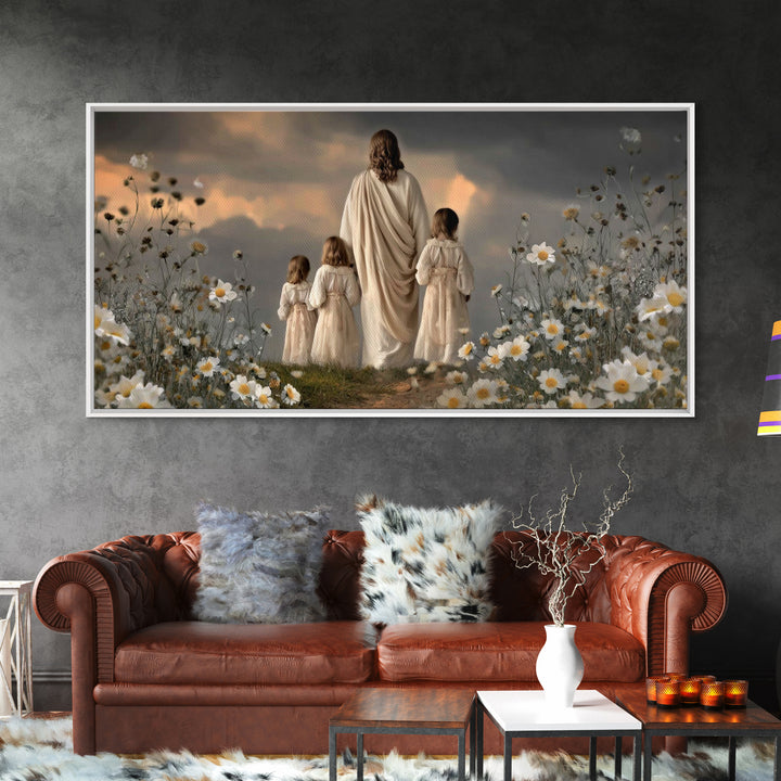 Dawn Of Hope – Framed Canvas Print – Christian Wall Art – Modern Christian Art – Jesus Painting – Christmas Art – Christian Art Canvas