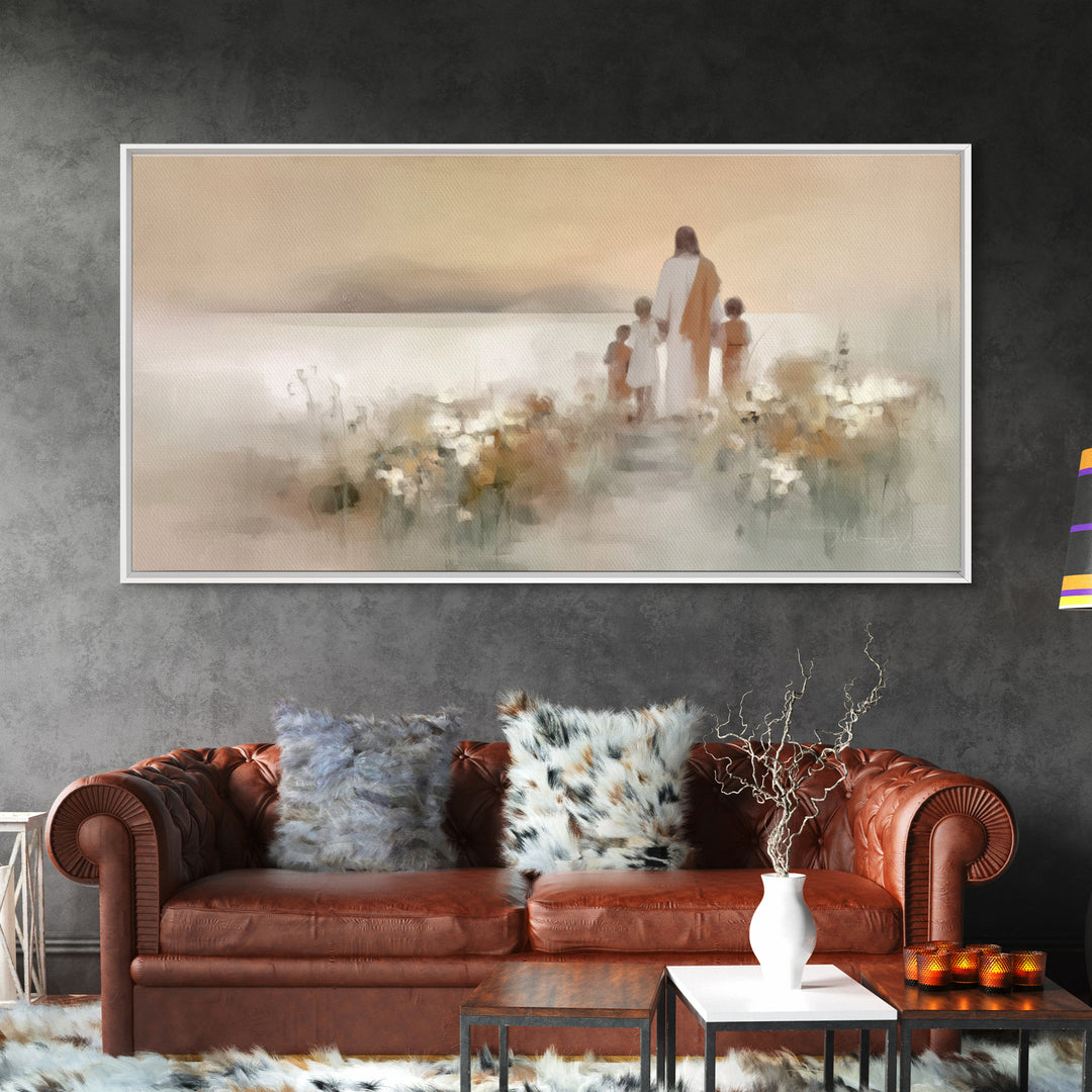 Horizon Of Grace – Framed Canvas Print – Christian Wall Art – Jesus Painting – Christian Art Canvas – Subtle Christian Art – Christian Chri