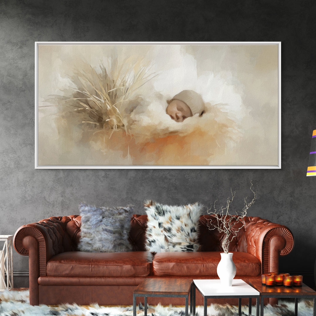 Holy Child – Framed Canvas Print – Christian Christmas Art – Christian Wall Art – Christmas Art Prints – Christian Art Canvas – Christmas D