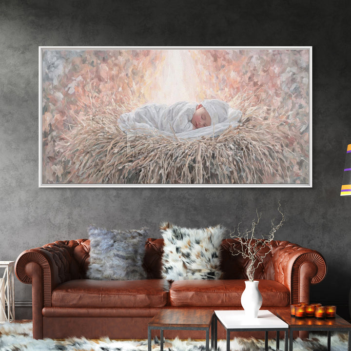 Light Of Bethlehem – Framed Canvas Print – Christmas Wall Art – Christian Art Canvas – Framed Christmas Art – Jesus Christmas Art – Christi