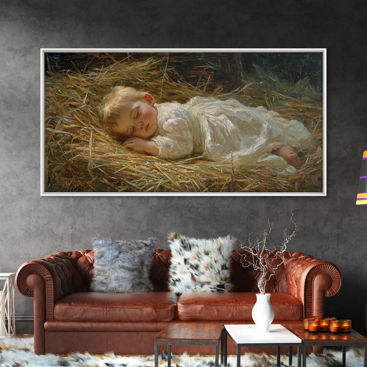 Heavenly Rest – Framed Canvas Print – Christian Christmas Art – Christian Wall Art – Christmas Art Prints – Framed Christmas Art – Christia