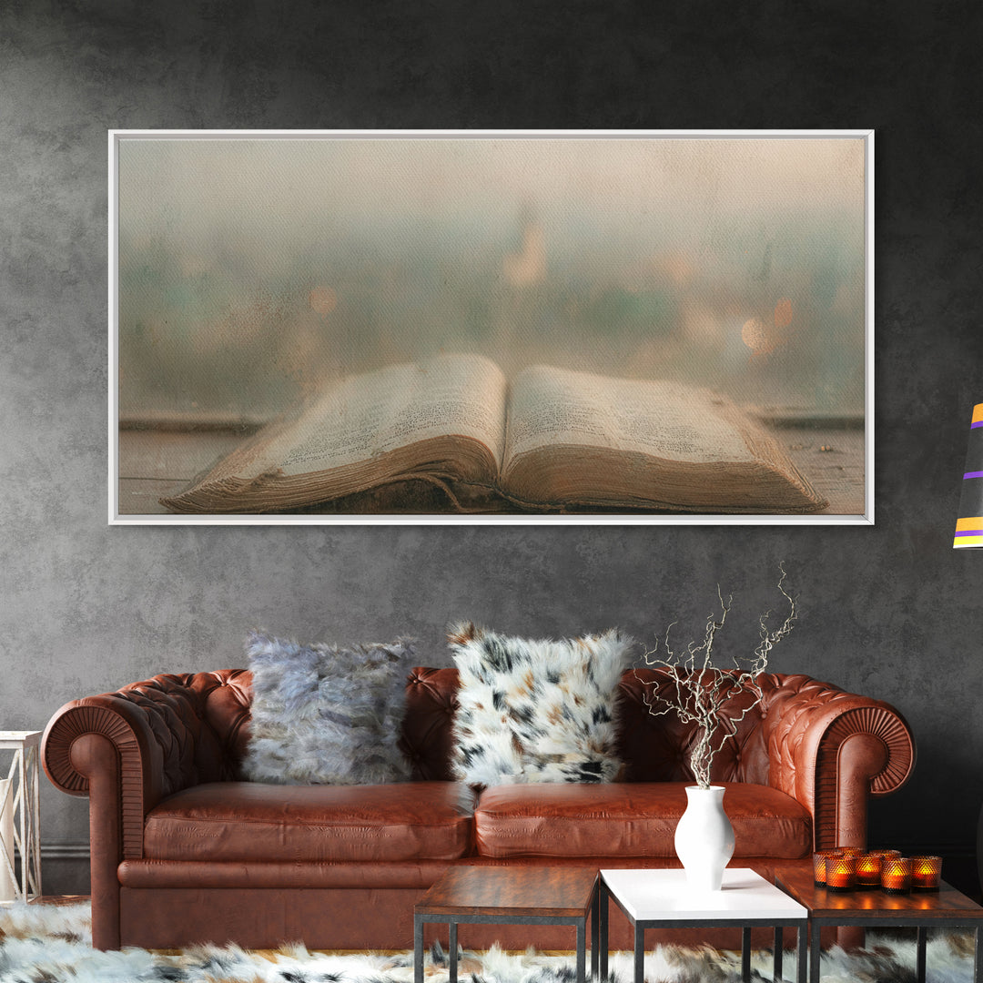 Ancient Pages – Framed Canvas Print – Christian Art Canvas – Christian Wall Art – Vintage Christian Art – Christian Gift – Christian Art Pr
