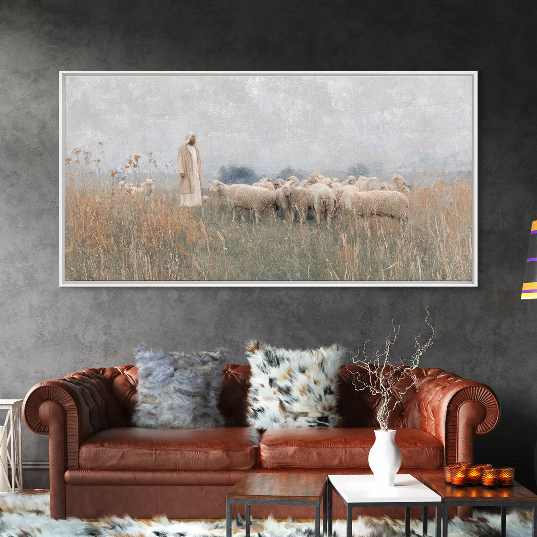 Pathway Of Mercy, Framed Canvas Print, Jesus Painting, Christian Wall Art, Christian Art Canvas, Christmas Art, Modern Christian Art, Chris