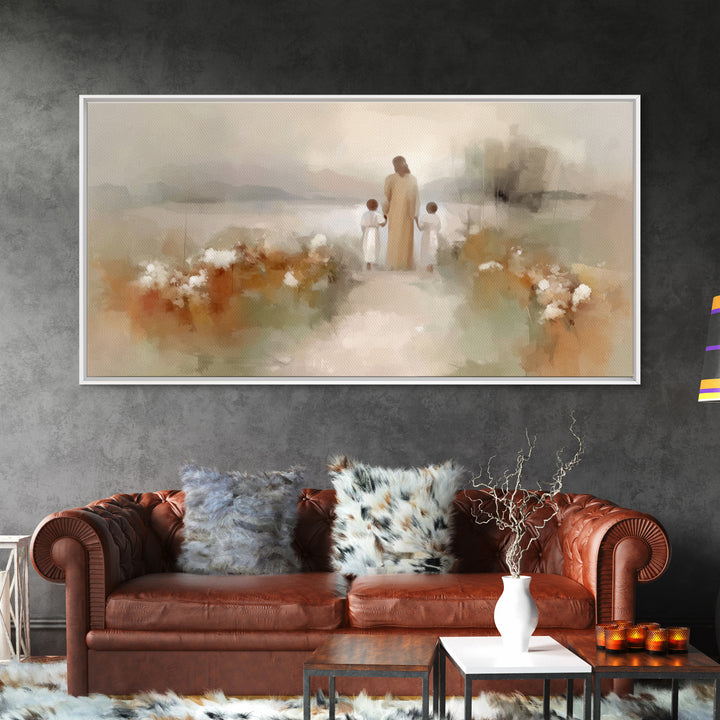 Path Of Grace – Framed Canvas Print – Christian Wall Art – Jesus Painting – Christian Art Canvas – Christian Decor – Modern Christian Art
