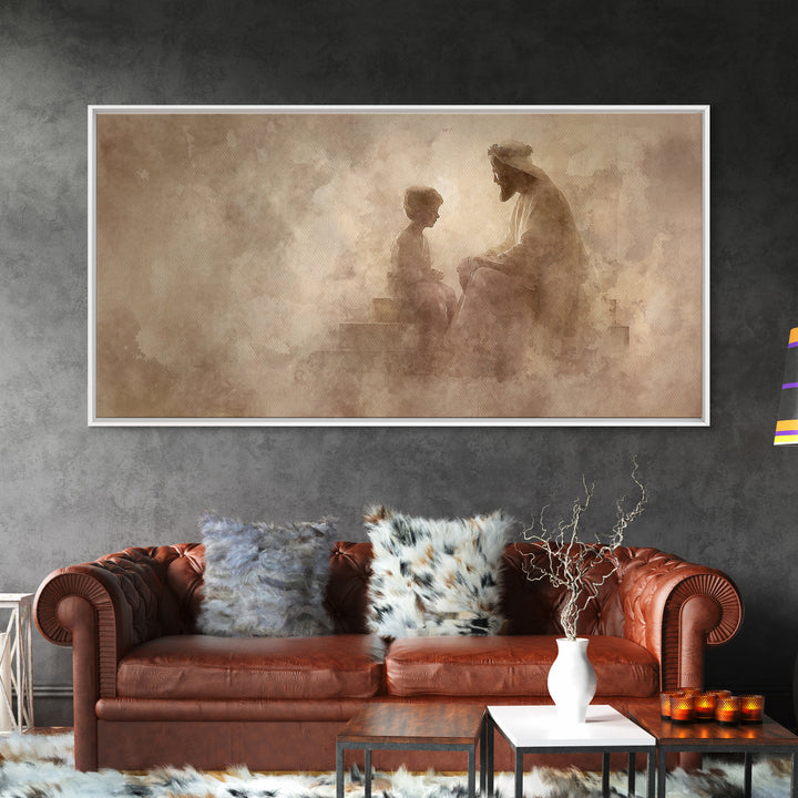 Radiant Salvation – Framed Canvas Print – Christian Wall Art – Christian Art Canvas – Jesus Painting – Christian Decor – Christian Christma