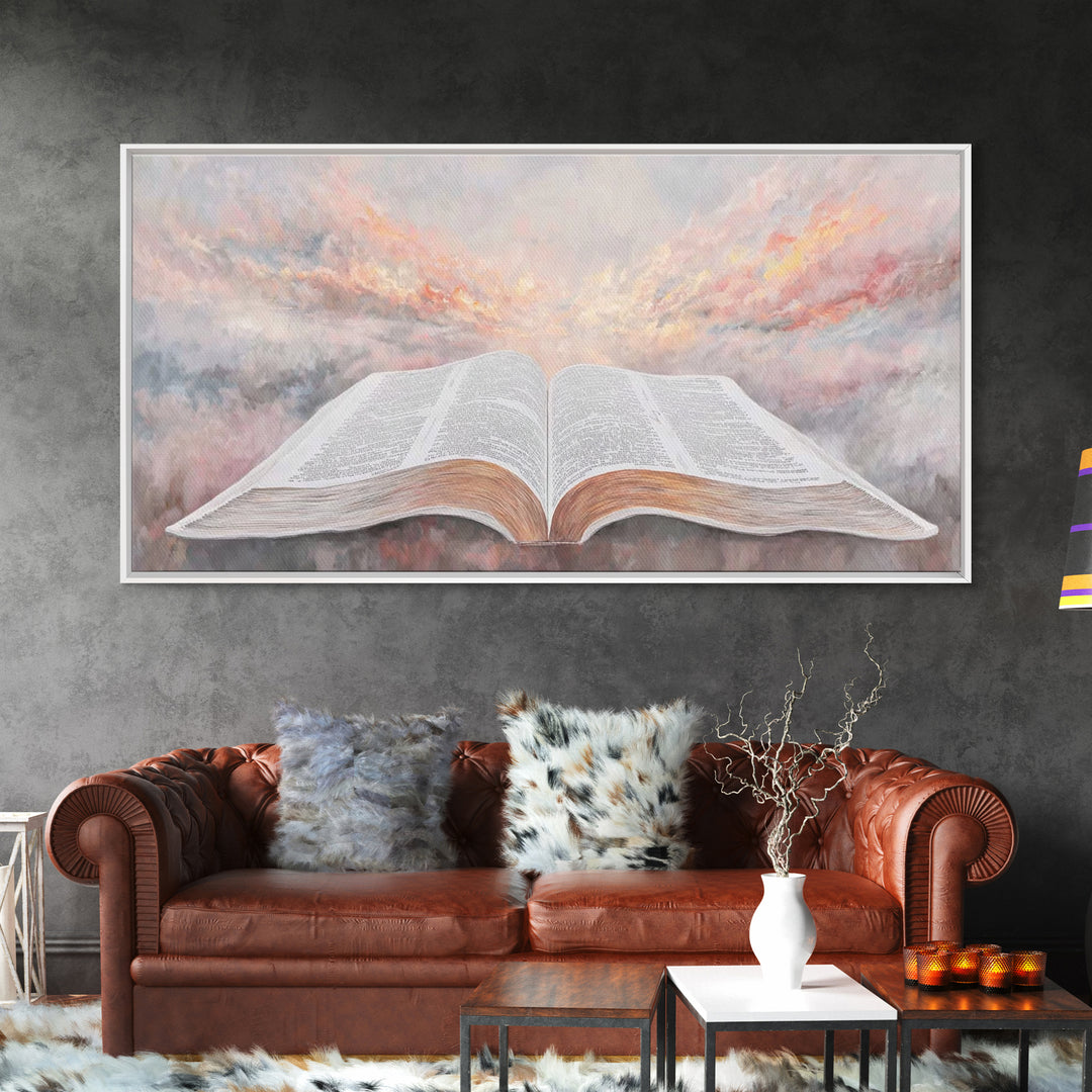 Graceful Word, Framed Canvas Print, Christian Wall Art, Christian Art Canvas, Christian Decor, Subtle Christian Art, Christian Christmas Ar