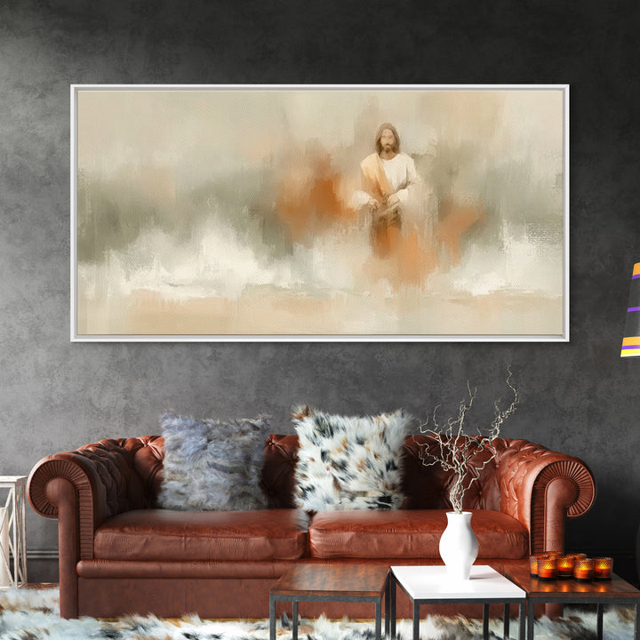 Still Waters Grace – Framed Canvas Print – Christian Art Canvas – Abstract Christian Art – Jesus Painting – Subtle Christian Art – Christia