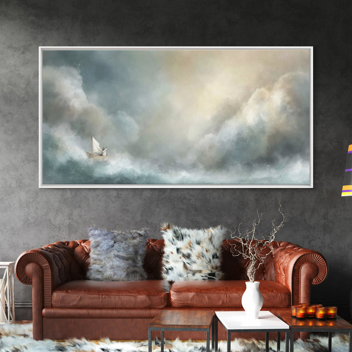 Light Of Rescue – Framed Canvas Print – Christian Wall Art – Jesus Painting – Large Christian Art – Modern Christian Painting – Christmas A