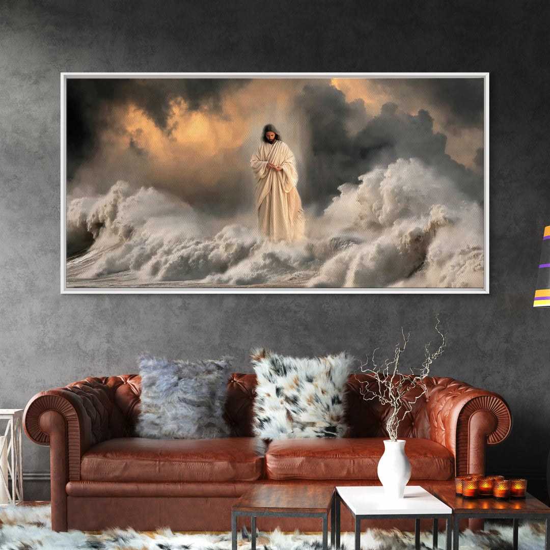 Heavenly Horizon – Framed Canvas Print – Christian Art Canvas – Jesus Painting – Christian Christmas Art – Subtle Christian Art – Christian
