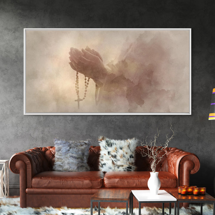 Sacred Reading – Framed Canvas Print – Christian Art Canvas – Christian Wall Art – Christian Christmas Art – Christian Decor – Modern Chris