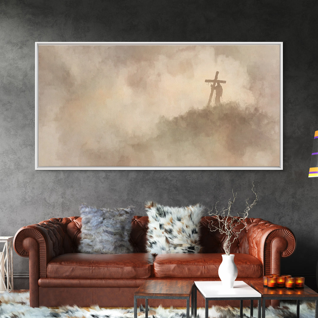 Path Of Mercy – Framed Canvas Print – Christian Wall Art – Jesus Painting – Christian Art Canvas – Moody Christian Art