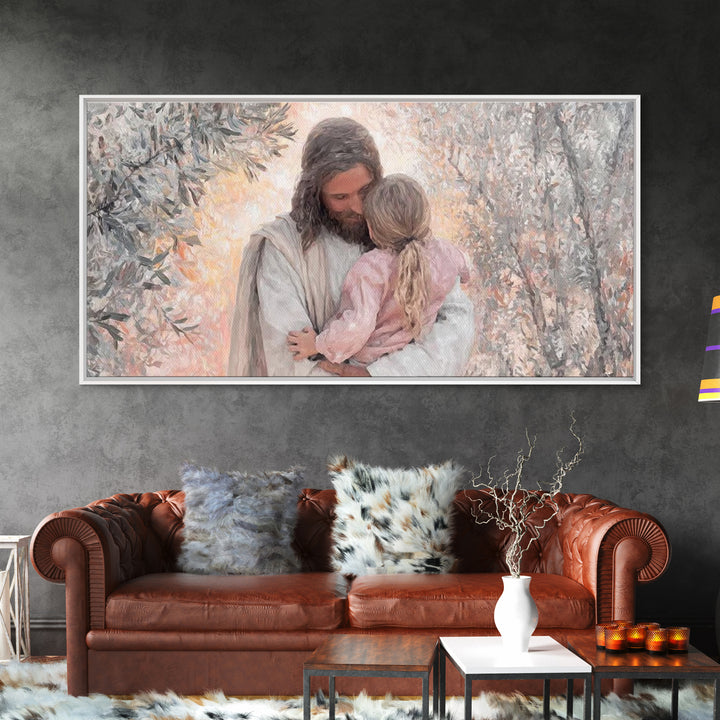 Garden Of Light – Framed Canvas Print – Jesus Painting – Christian Art Canvas – Christian Wall Art – Subtle Christian Art