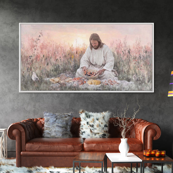 Field Of Blessings, Framed Canvas Print, Christian Art Prints, Jesus Art Print, Christian Gift Ideas, Vintage Christian Art