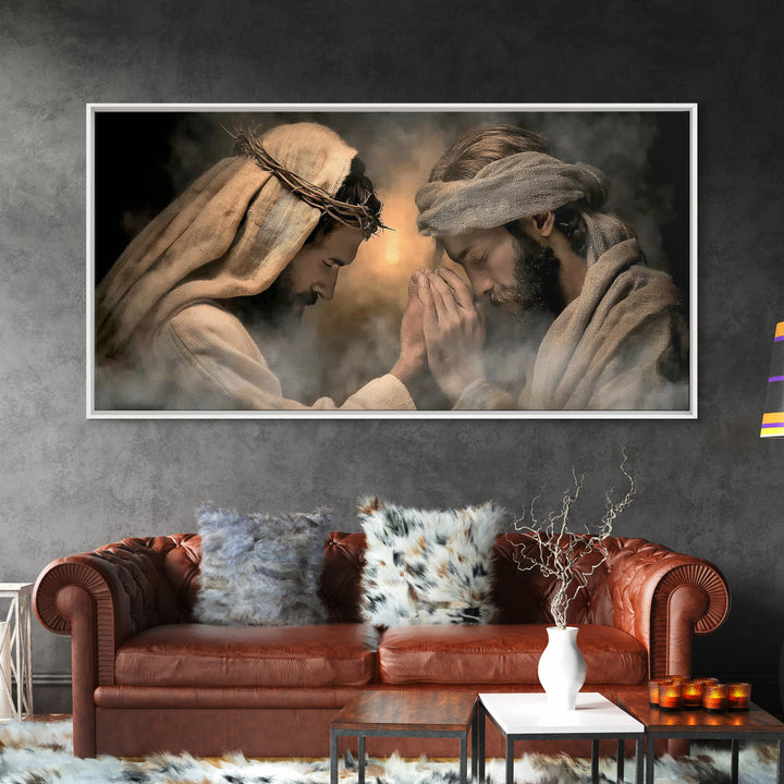 Crown of Mercy – Framed Canvas Print – Christian Wall Art – Jesus Painting – Christian Art Canvas – Christmas Art