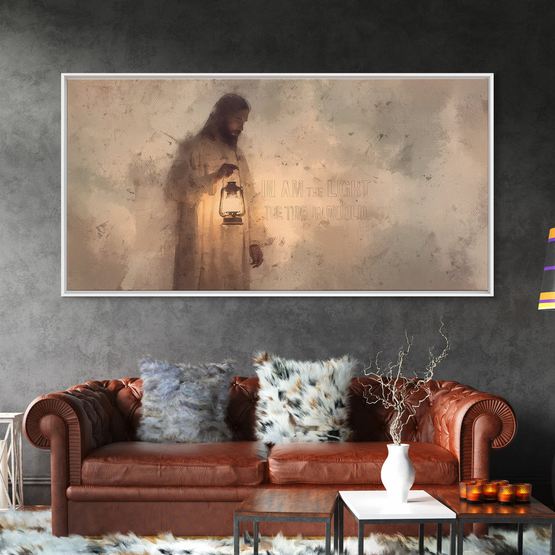 Everlasting Light – Framed Canvas Print – Christian Art Canvas – Jesus Painting – Christian Wall Art – Christmas Art