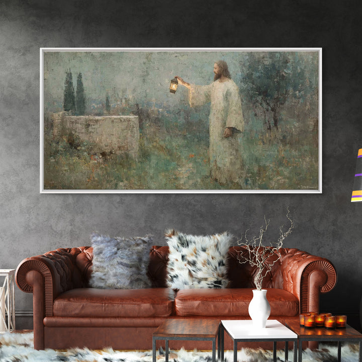 Radiant Savior – Framed Canvas Print – Jesus Painting – Christian Art Canvas – Christian Wall Art – Christmas Art