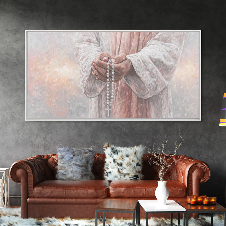 Merciful Hands | Framed Canvas Print | Christian Wall Art | Christian Art Canvas | Christian Decor | Christian Art Gift | Modern Christian